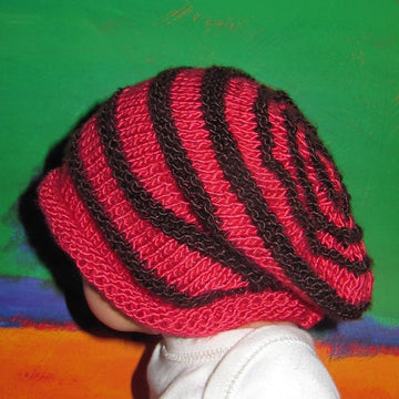Baby Simple Roll Brim Stripe Slouch