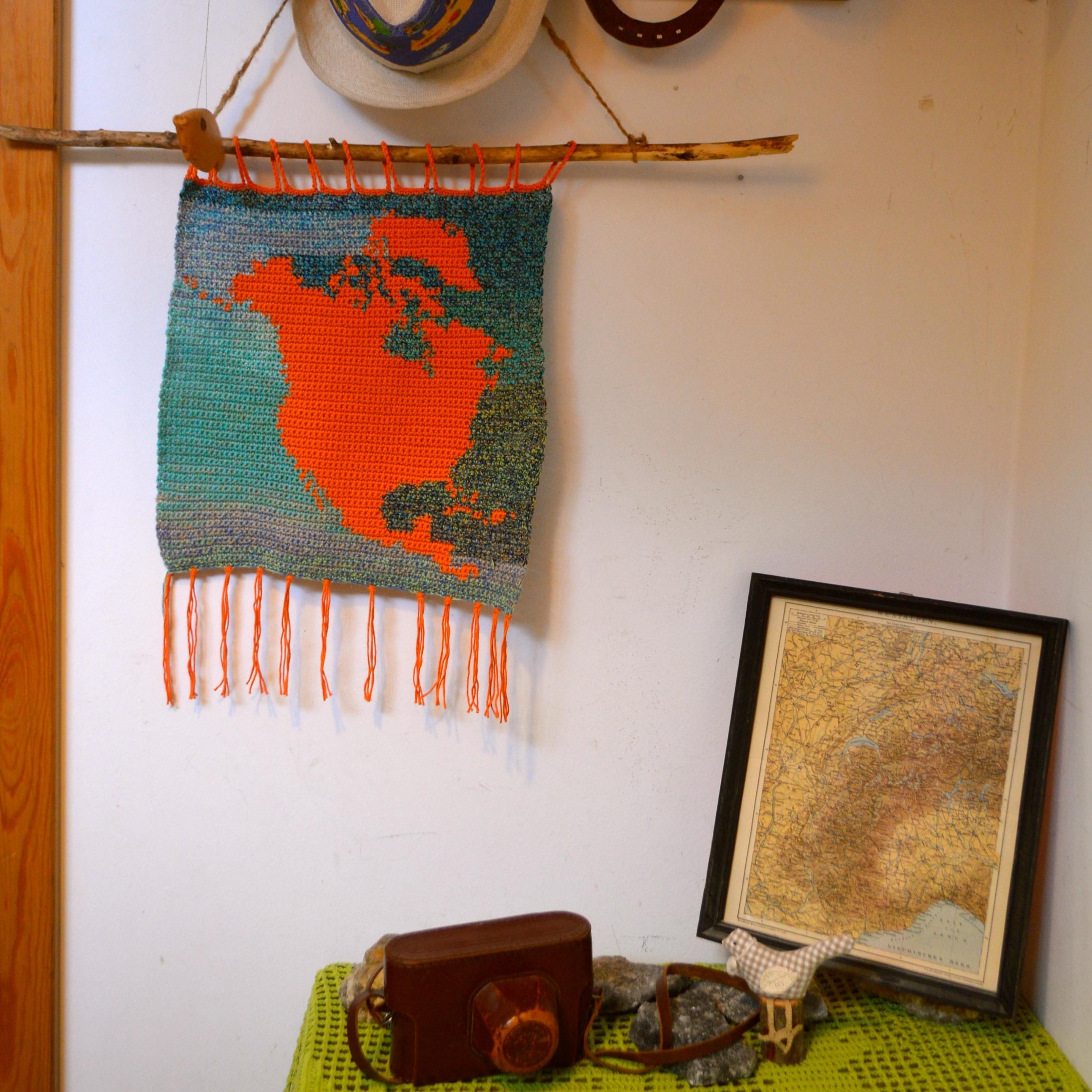 North America Hanging Map