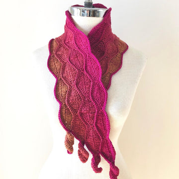 Elegant Leaves Accent Scarf