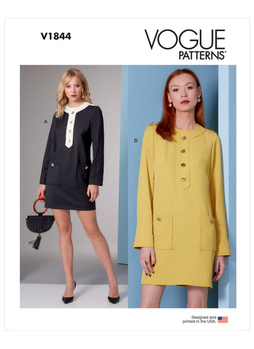 Vogue Misses' and Misses' Petite Dress V1844 - Sewing Pattern