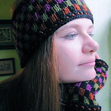 Tiles Fingerless Gloves and Headband