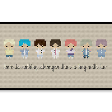 BTS Boy With Luv 2 Bite Size - PDF Cross Stitch Pattern