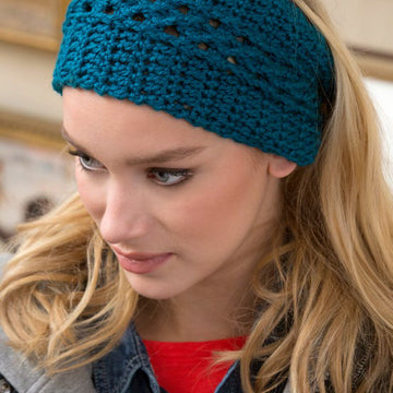 Wide Vortex Headwarmer in Red Heart Soft - LW4595 - Downloadable PDF