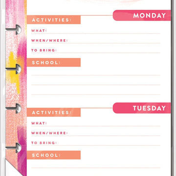 Happy Planner Medium Half Sheet Fill Paper 60/Pkg - Super Mom