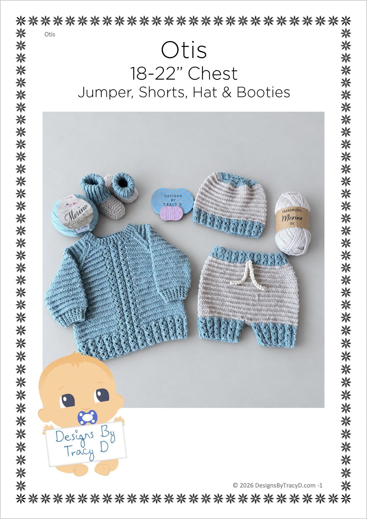 Otis, Sweater, Pants, Hat & Booties 18-22 inch chest
