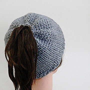 Bun Hat Knit Look Crochet