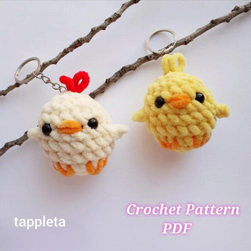 Baby chicken crochet pattern pdf, Amigurumi tiny chick keychain, Easter day gift for kids, Easter basket stuffer, Plush pocket toys handmade