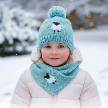 Chunky Sheep Hat and Scarf
