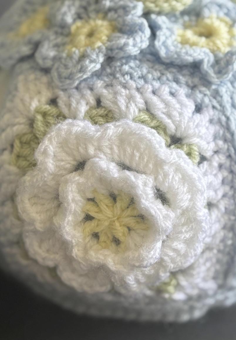 Spring Blossom Granny Square Vintage Tea Cosy