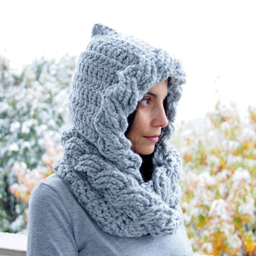 Cable hood & loop scarf