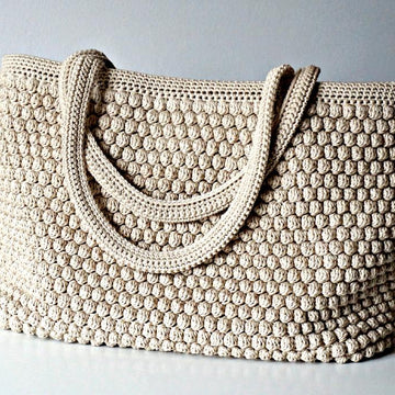 Crochet Tote Handle Bag