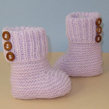 Easy Baby 3 Button Rib Top Booties