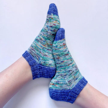 Cuff-down Size-inclusive Vanilla Shortie Socks