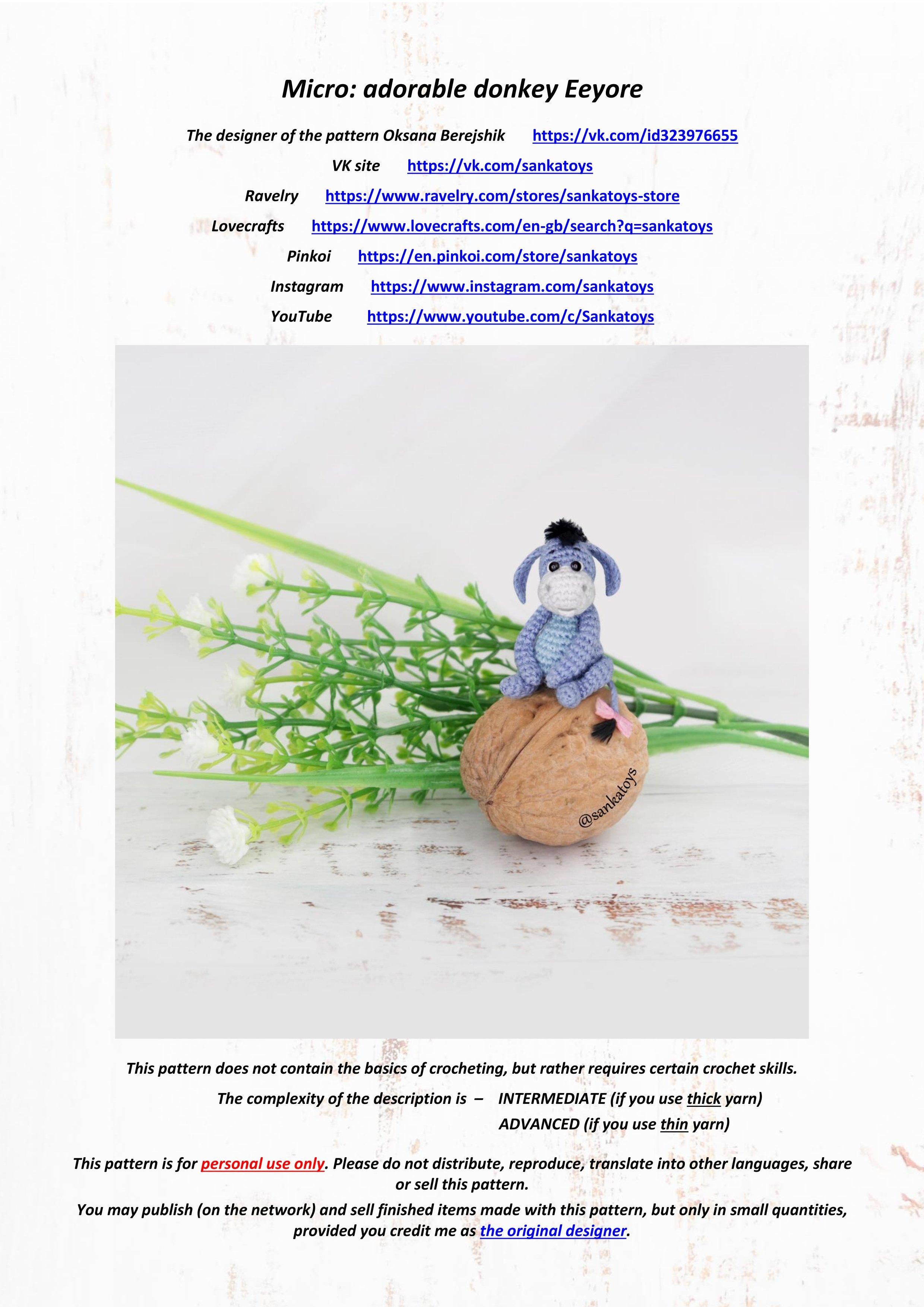 Micro Eeyore donkey