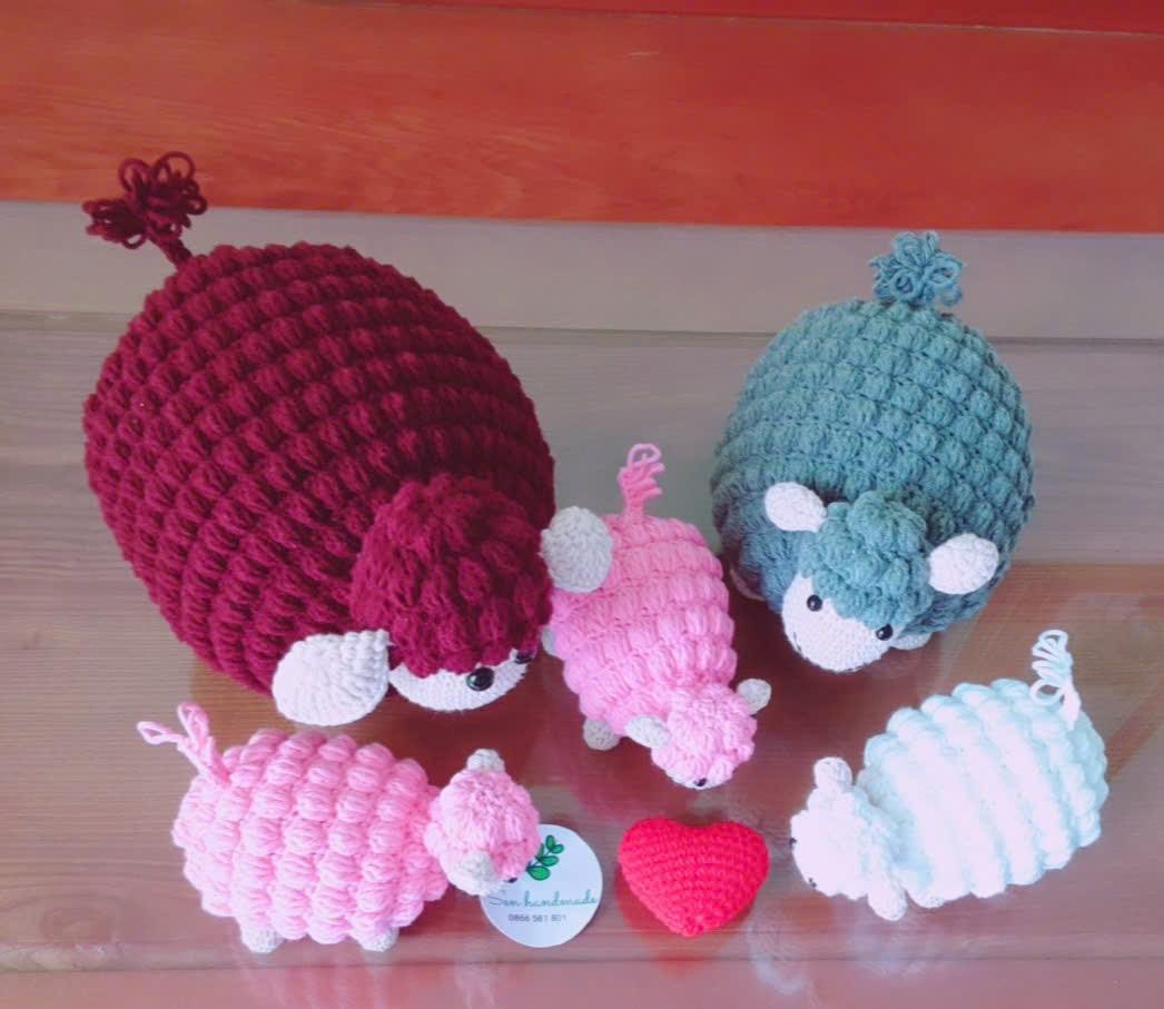 Sheep family-Crochet pattern- PDF file- English