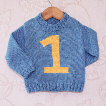 Intarsia - Number 1 Chart - Childrens Sweater