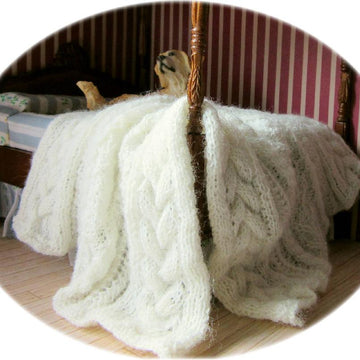 1:12th scale Chunky Aran throw