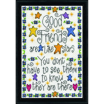 Design Works Good Friends Cross Stitch Kit - 5in x 7in