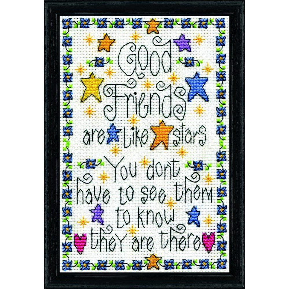 Design Works Good Friends Cross Stitch Kit - 5in x 7in