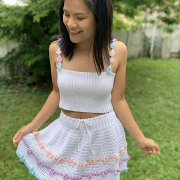 Crochet Summer Top and Skirt Set