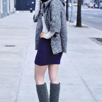 Heart Me Forever Girls and Adult Heart Cable Knit Skirt