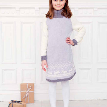 "Dansa Elk Dress" - Dress Knitting Pattern For Girls in MillaMia Naturally Soft Merino
