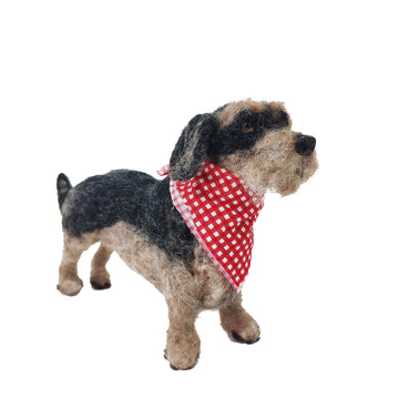 The Crafty Kit Company Miniature Wirehaired Dachshund Needle Felting Kit - 190 x 290 x 94mm