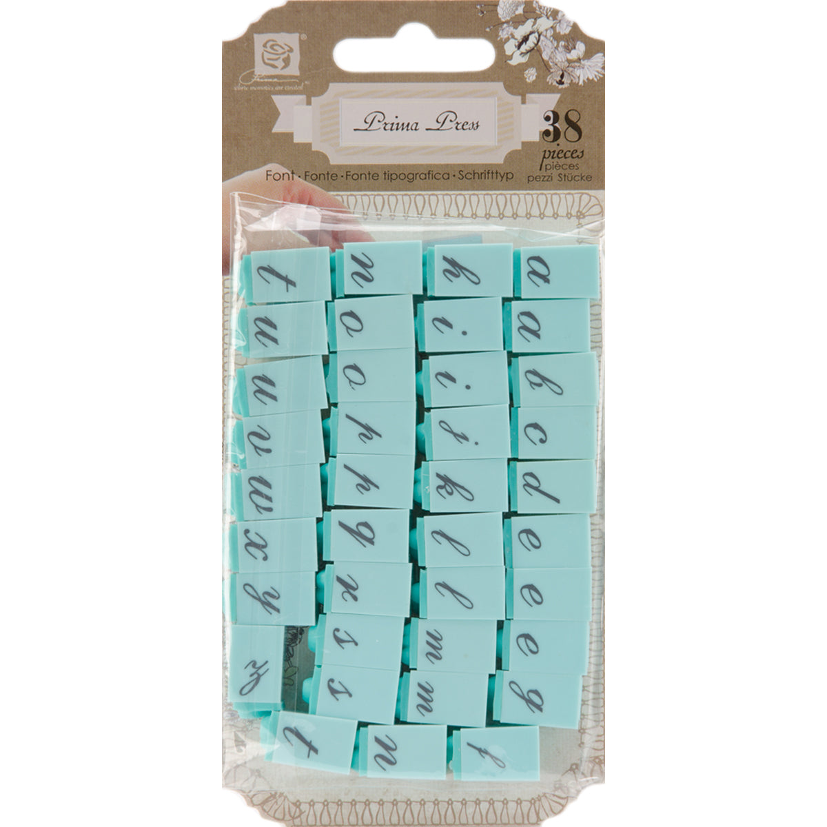 Prima Marketing Prima Press .25" Alphabet Stamp Set 38/Pkg - #1