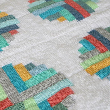 Portholes Log Cabin Blanket