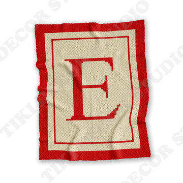 Letter E Alphabet Blanket C2C CROCHET PATTERN