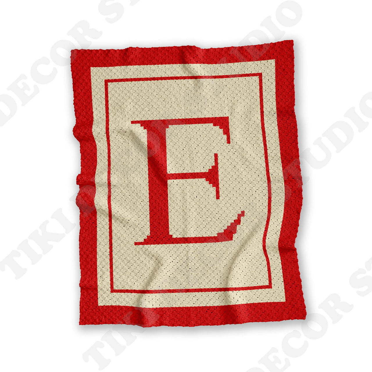 Letter E Alphabet Blanket C2C CROCHET PATTERN