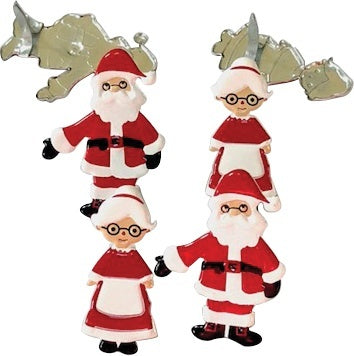 Eyelet Outlet Shape Brads 12/Pkg - Santa & Mrs Claus