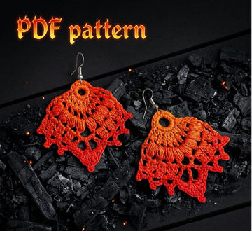 46. Firebird openwork earrings