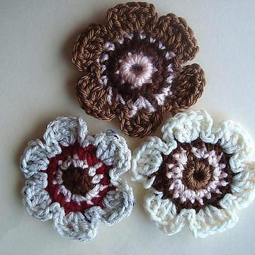 633-F, CROCHET FLOWER