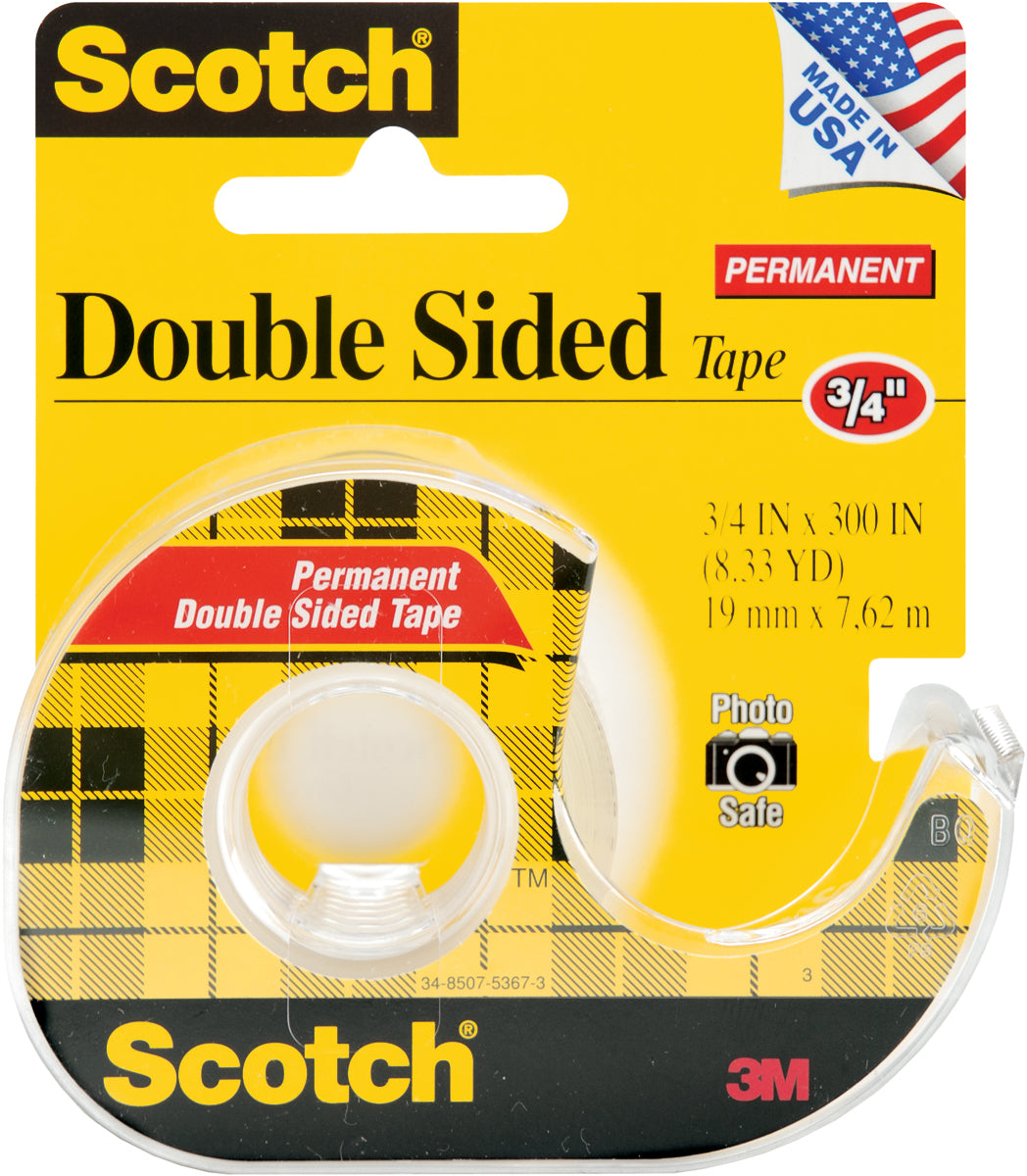 Scotch Permanent Double-Sided Tape - .75"X300"