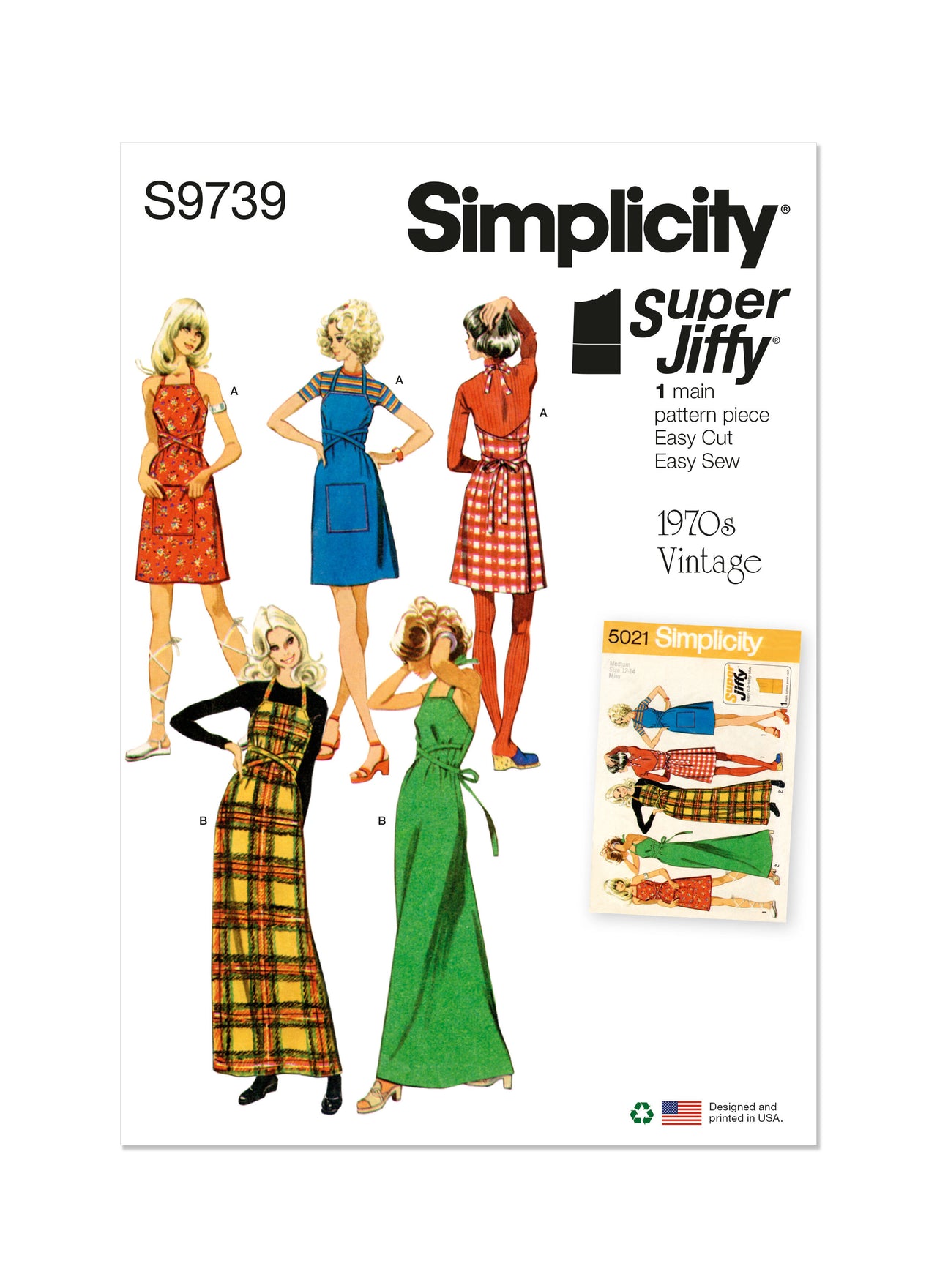 Simplicity Misses' Back-Wrap Dress and Jumper in Two Lengths S9739 - Sewing Pattern