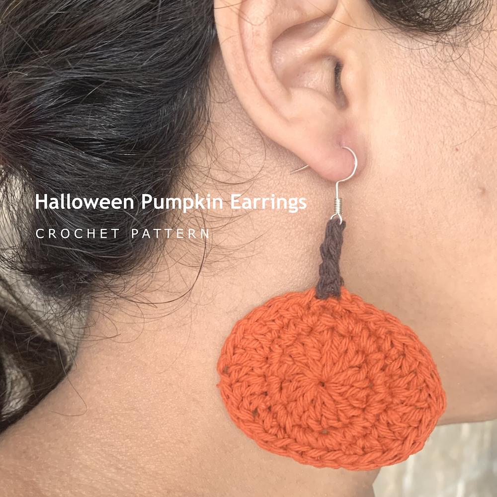 Halloween Pumpkin Earrings Crochet PatternHalloween Pumpkin Earrings Crochet Pattern