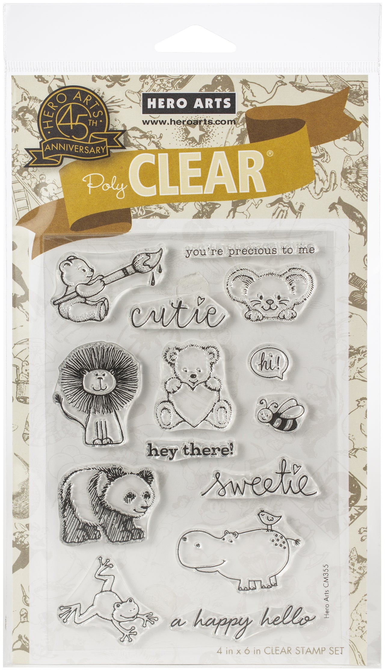 Hero Arts From The Vault Clear Stamp 4"X6" - Cute Animals
