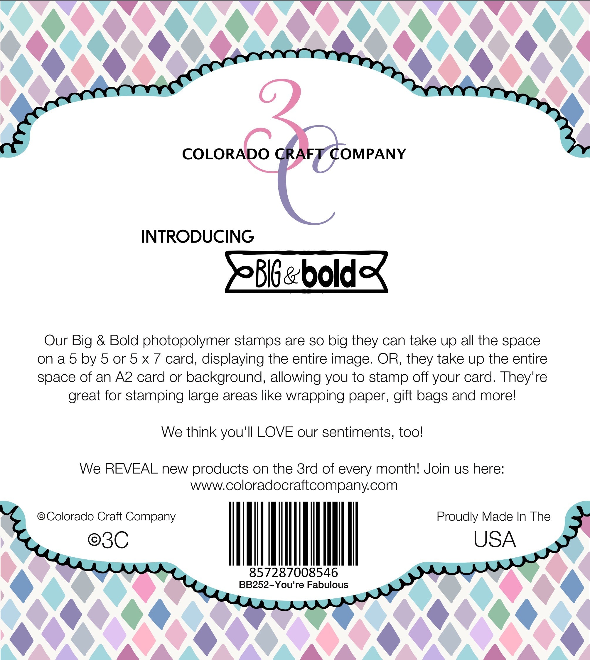 Colorado Craft Company Clear Stamps 6"X6" - You're Fabulous-Big & Bold