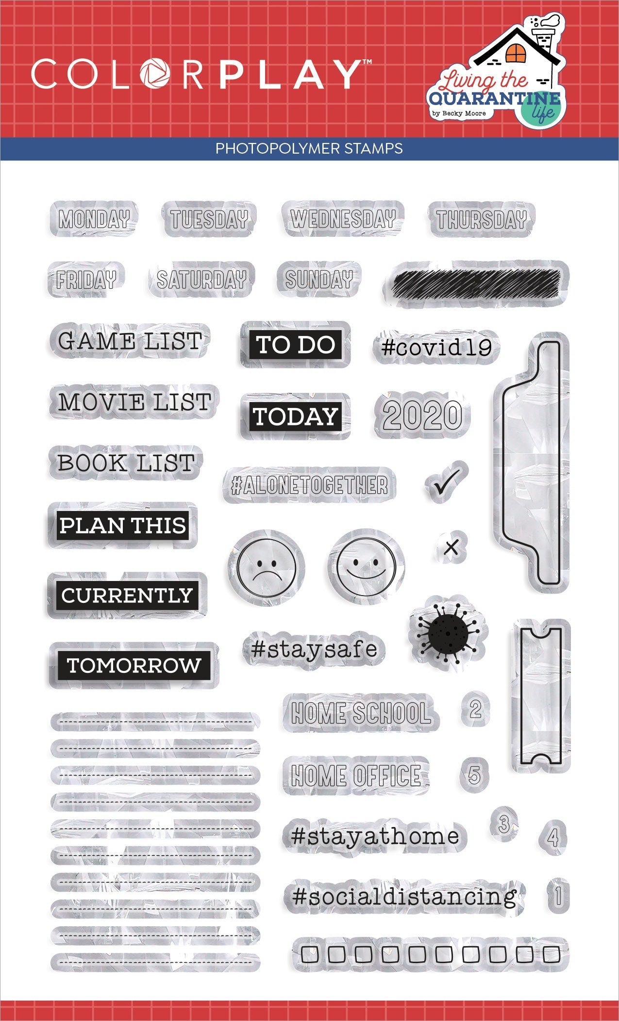 Photoplay Paper PhotoPlay Photopolymer Stamp - Living The Quarantine Life