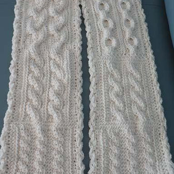 Penny's Cabled Tunisian Scarf