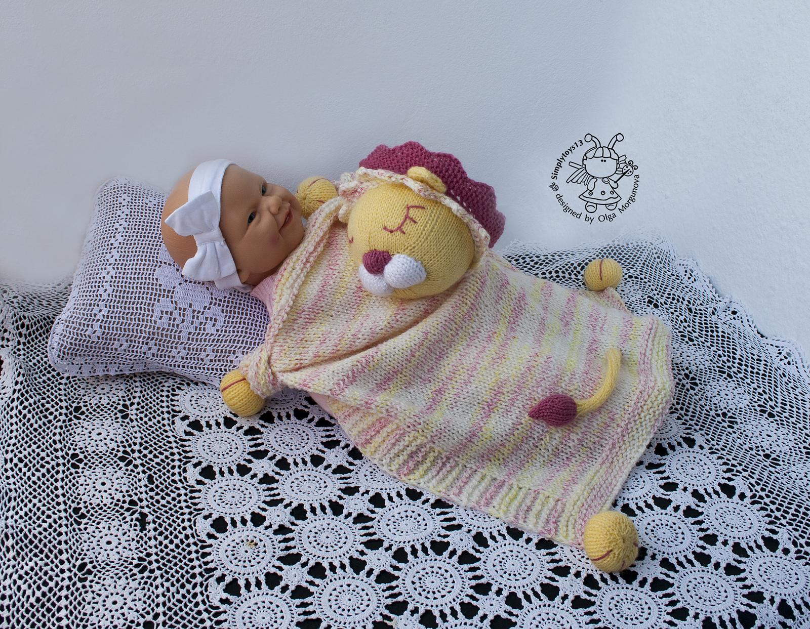 Lion Toy Baby Lace Blanket