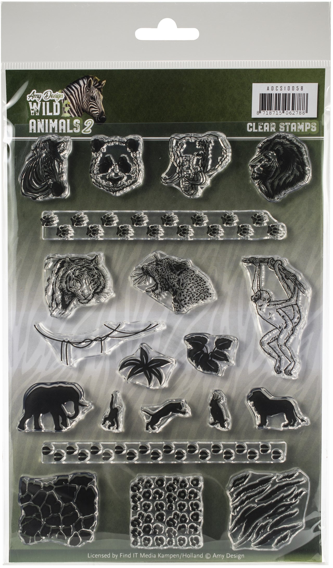Find It Trading Amy Design Clear Stamps - Wild Animals 2