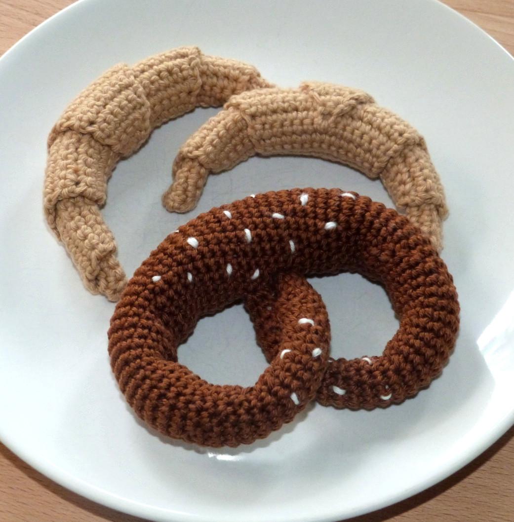 Pretzel and croissant
