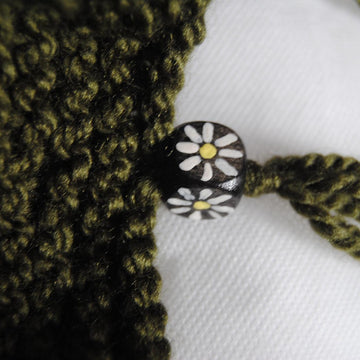 Cabled Blanket with Beads