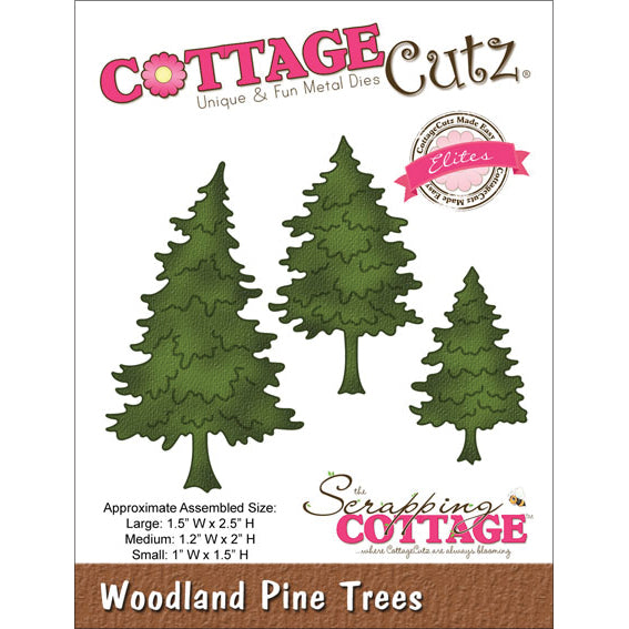 CottageCutz Elites Die - Woodland Pine Trees 1"X1.5" To 1.5"X2.5"