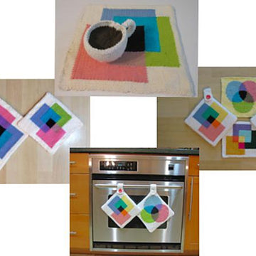 KGeometry: Placemat and Pot Holder with Square Venn Diagram