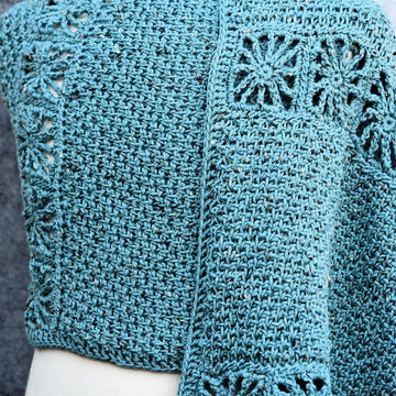 Tunisian Seed Stitch Wrap
