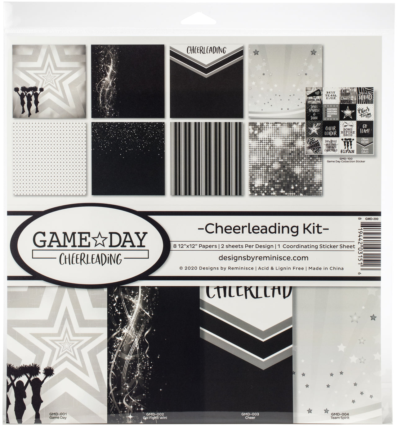 Reminisce Collection Kit 12"X12" - Game Day: Cheerleading