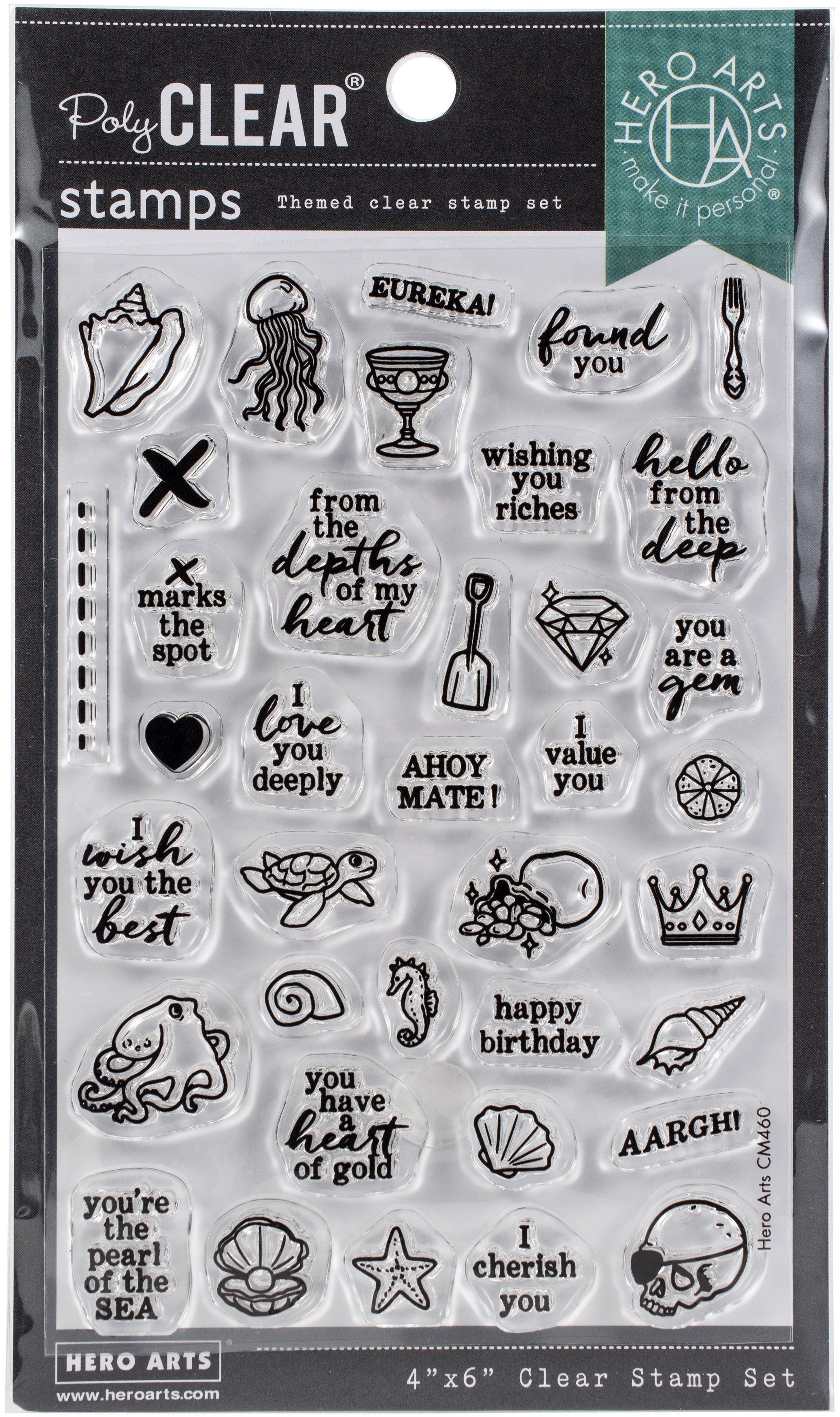 Hero Arts Clear Stamps 4"X6" - Deep Sea Messages